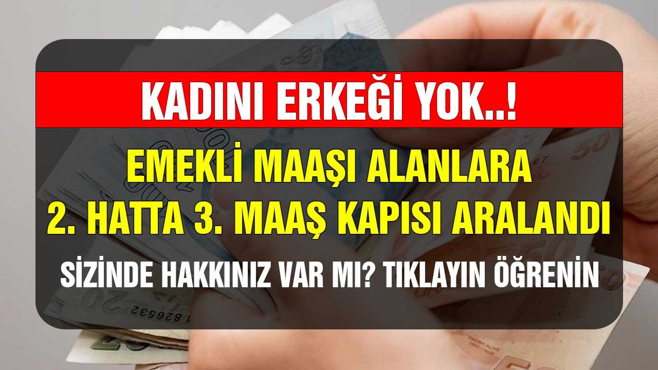 Emekli maaşı alanlara 2. hatta 3. maaş kapısı açıldı